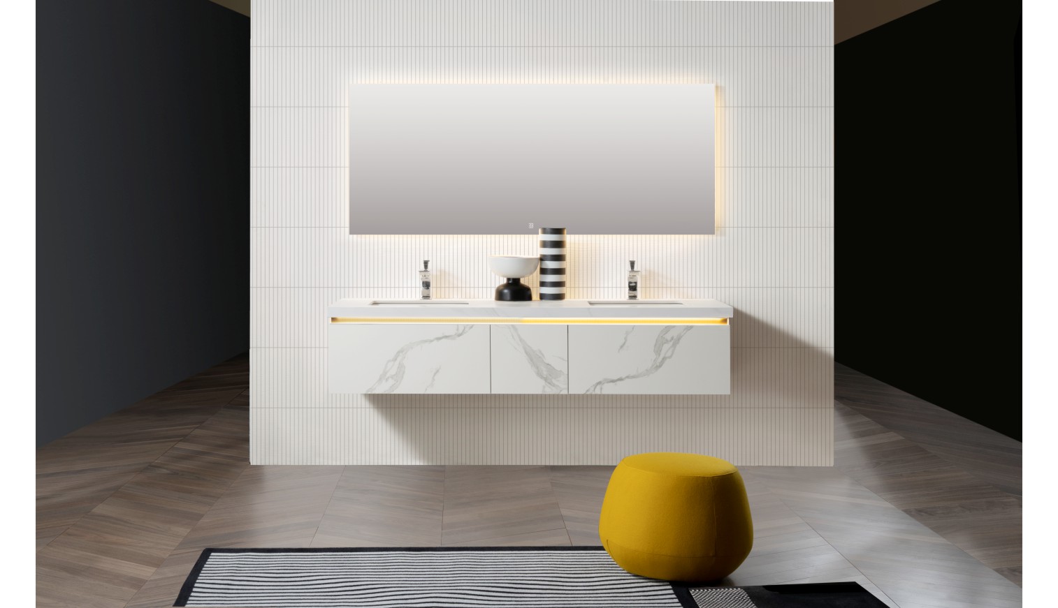 bathroom vanity and cabinet set,with mirror,solid wood material waterproof surface